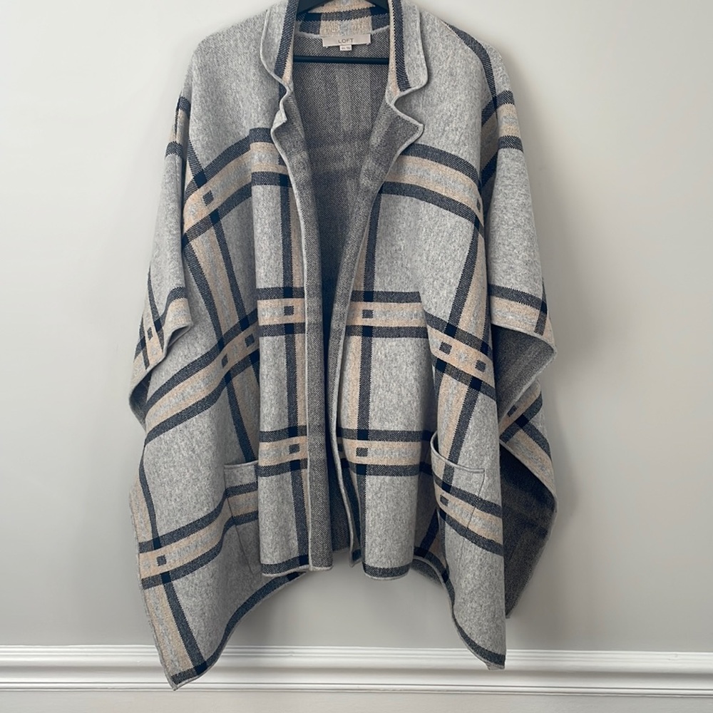 Plaid Cape, Ann Taylor Loft